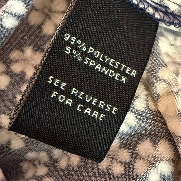 MSK Plus Size Printed Ring Short-Sleeve Midi Dress Navy White Women’s Sz 1X - Picture 10 of 11